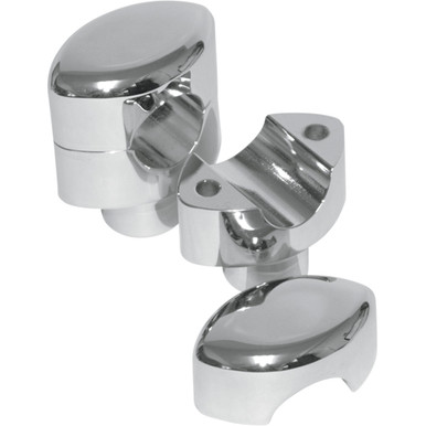 LA Choppers #LA-7402-01 - Handlebar Risers for 1" Handlebars - Smooth - 1-1/2" - Chrome