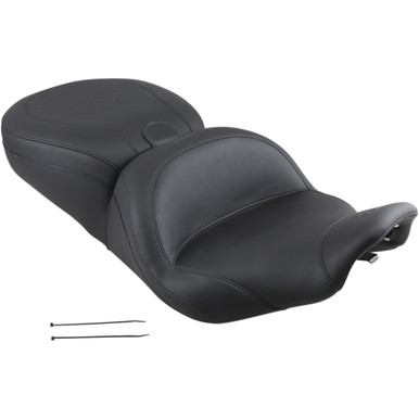 Mustang #79672 - Lowdown Seat with Driver Backrest - Plain - FLHR '97-'07
