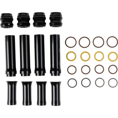Arlen Ness #03-636 - Pushrod Tube Cover Kit - 10 Gauge - Black - M8