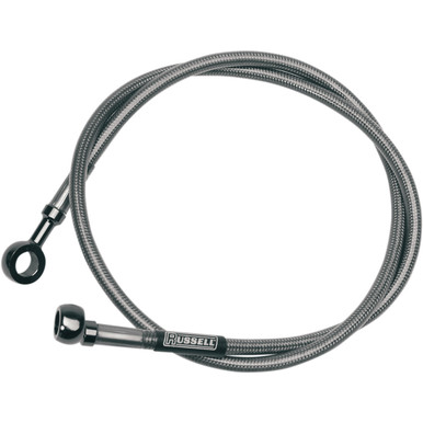Russell #R08900S - Brake Line - Front - Stainless Steel - '74-'77 XL