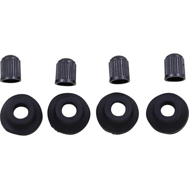 Bolt #2007-GRM - Valve Stem Grommet/Cap - Black - 4 Pack