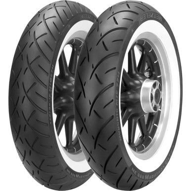 Metzeler #2408300 - Tire - ME 888 Marathon™ Ultra - Rear - 130/90B16 - Wide Whitewall - 73H