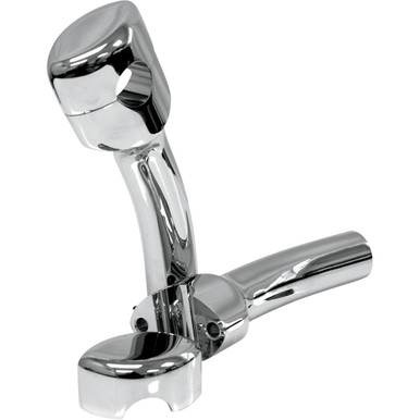 LA Choppers #LA-7406-05 - Hefty Smooth Handlebar Risers for 1-1/4" Handlebars - Pullback - 5-1/2" - Chrome