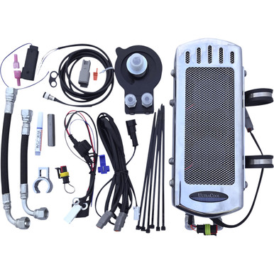 Ultracool #SMS8-1C - Side Mount Oil Cooler Kit - Chrome - M8 Softail