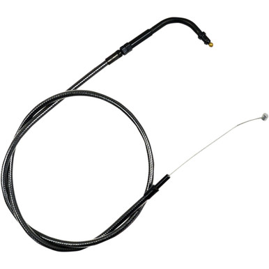 LA Choppers #LA-8100TH19M - Midnight Braided Handlebar Throttle Cable - 18"-20" - Softail