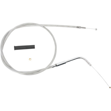 Drag Specialties - Stainless Braided Throttle Cable - 33-3/4"
