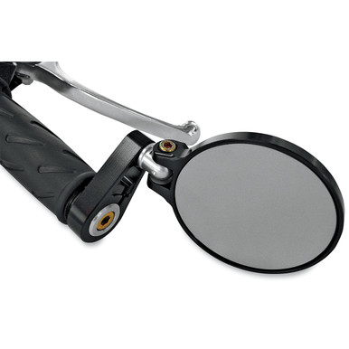 Joker Machine #09-302B - Mirror - Cafe Racer - Side View - Round - Black - 2-1/4"