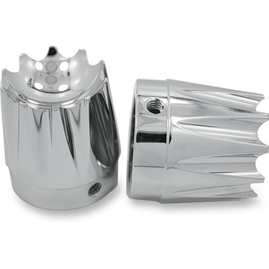 Avon Grips #AXL-EX-CH - Front Axle Nut Cover - Chrome - Excalibur - 1"