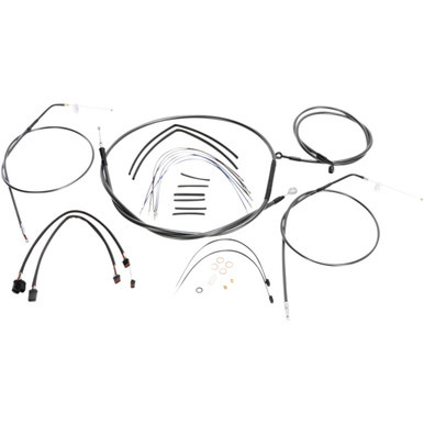 Magnum Shielding #487662 - Black Pearl™ Designer Handlebar Installation Kit - 15"-17" - '14-'22 Sportster