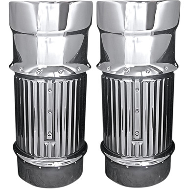 Covingtons #C1114-C - Fork Leg Bells - Chrome - Dimpled