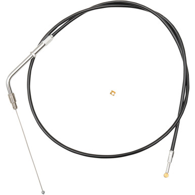 LA Choppers #LA-8100TH16B - Black Vinyl Braided Handlebar Throttle Cable - 15"-17" - Softail