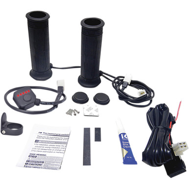 Koso North America #AM10706G - 5 Level Twist Throttle Heated Grips - 1"