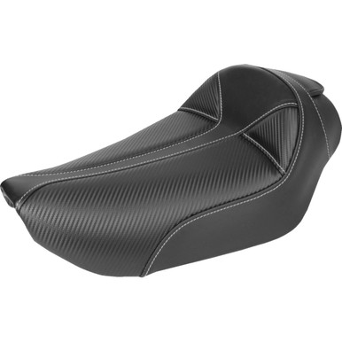 Saddlemen #896-04-0042 - Dominator Solo Seat - w/o Backrest- Black w/ Gray Stitching - FXD/WG '96-'03