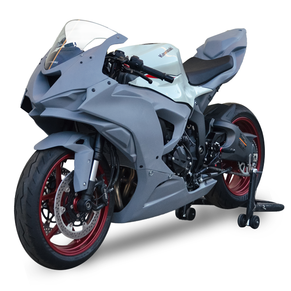 Hotbodies Racing Race Bodywork Set Gray Kawasaki ZX6R 2024+
