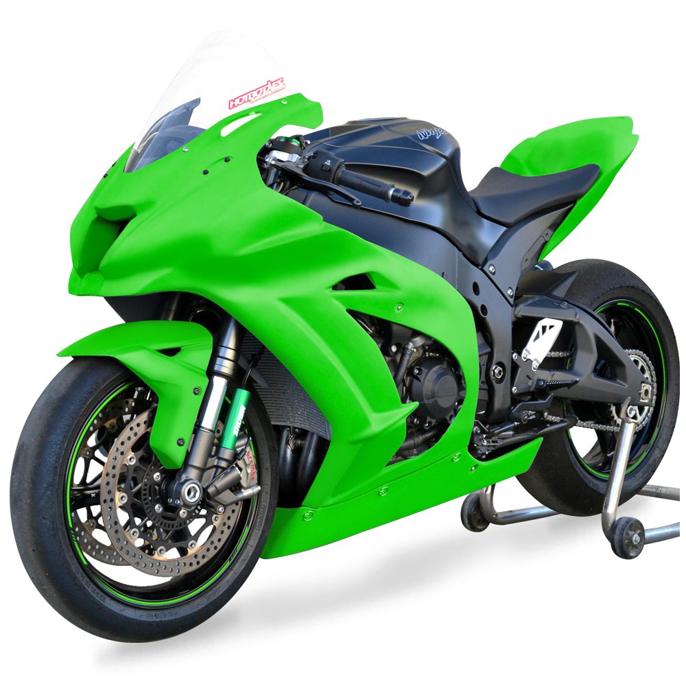 Hotbodies Racing Race Bodywork – ColorForm Green Kawasaki ZX10R/RR 201