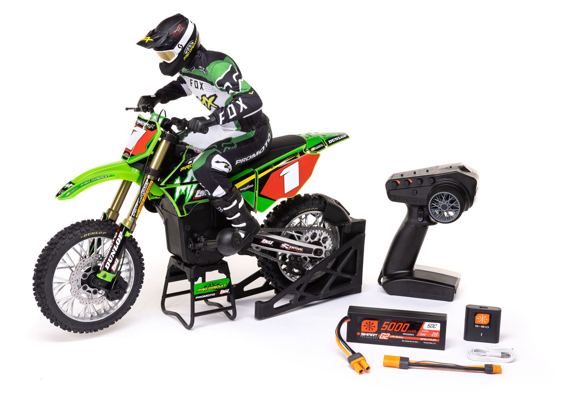 Losi 1/4 Promoto-MX Radio Control Motorcycle Combo Kit