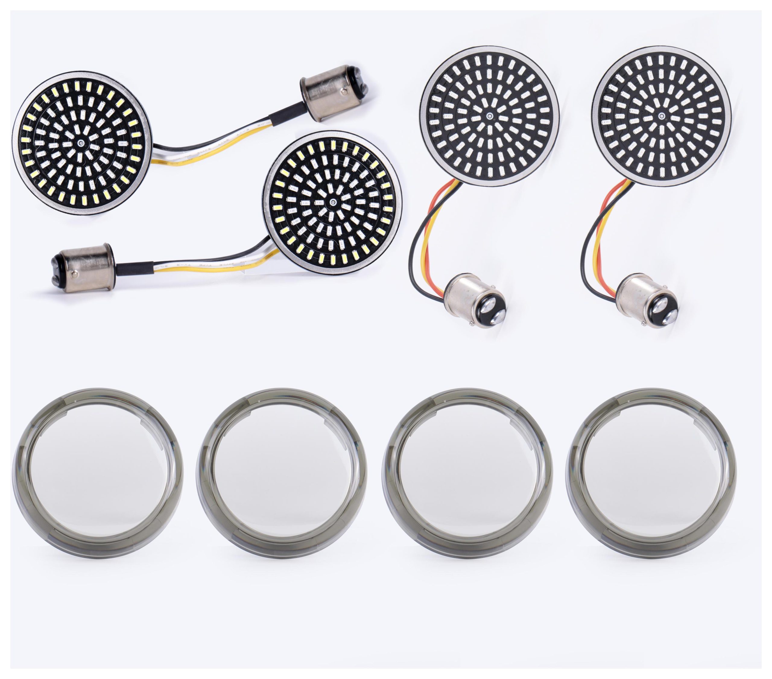 Milwaukee Twins LED Front And Rear Turn Signal Insert Kit For Harley 2000-2025
