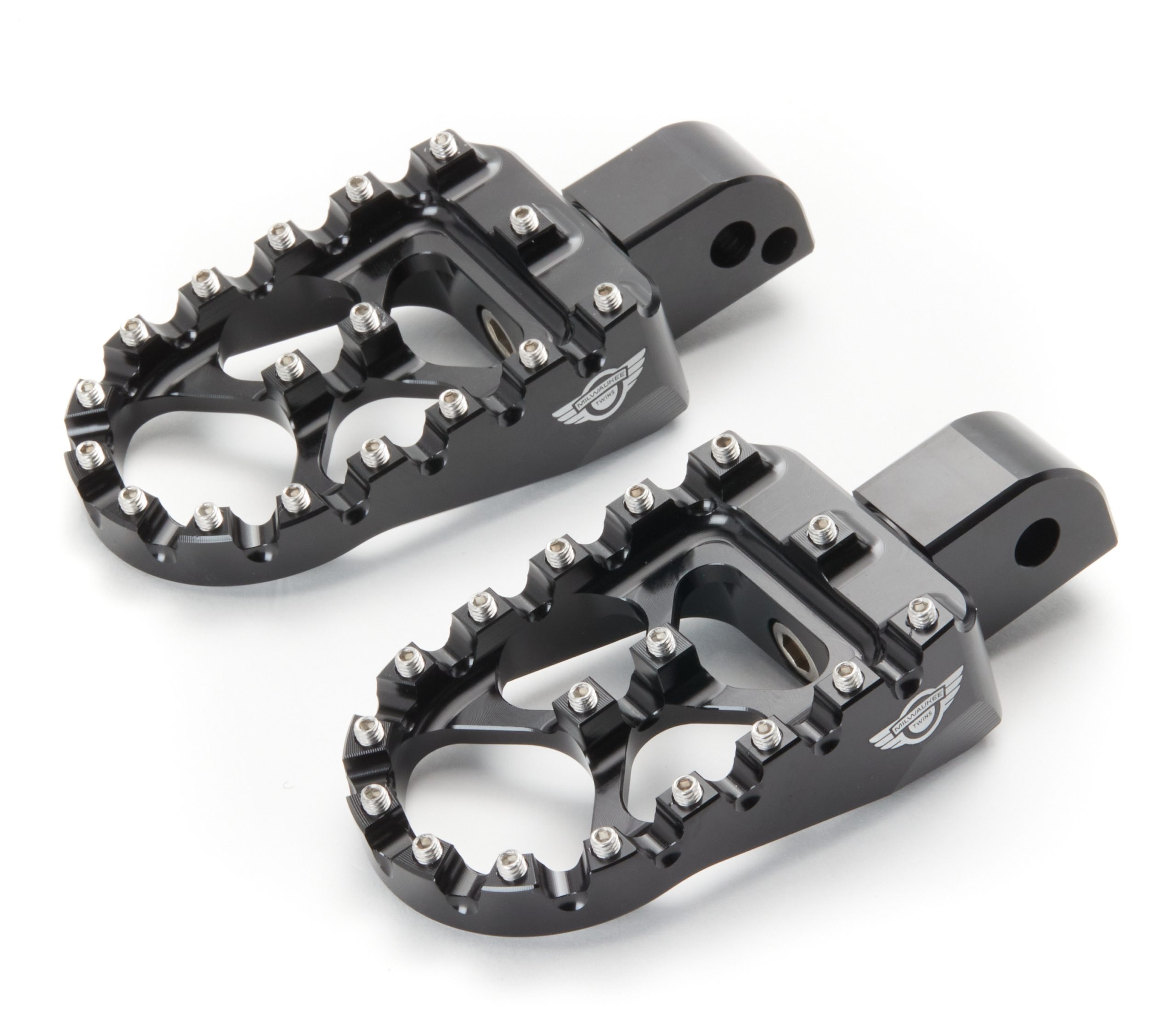 Milwaukee Twins MX Style Passenger Pegs For Harley Softail 2018-2026