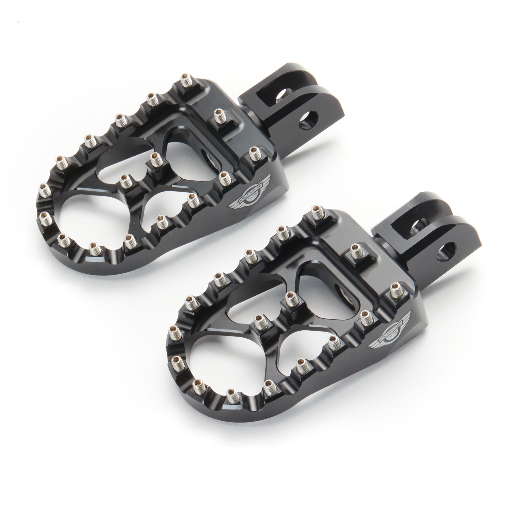 Milwaukee Twins MX Style Rider Pegs For Harley Softail / Sportster S / Nightster 2018-2026