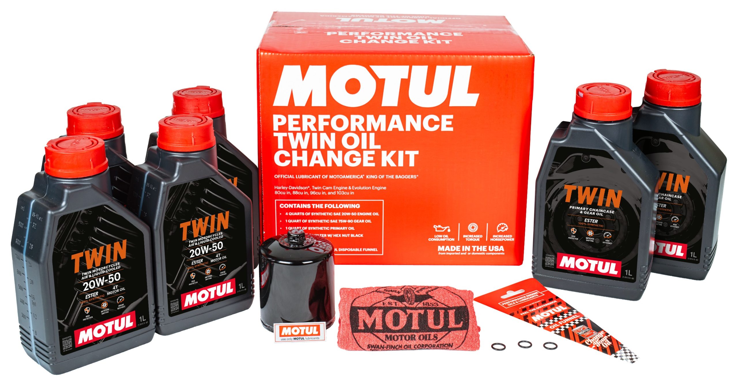 Motul Twin Oil Change Kit For Harley Twin Cam 1999-2017