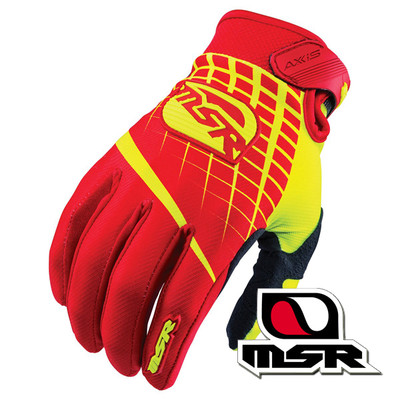 MSR Axxis Glove [Red/Hi-Viz, Small]