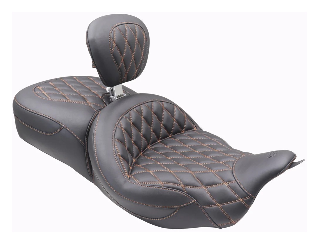 Mustang Super Touring Double Diamond Seat For Harley Touring 2008-2025