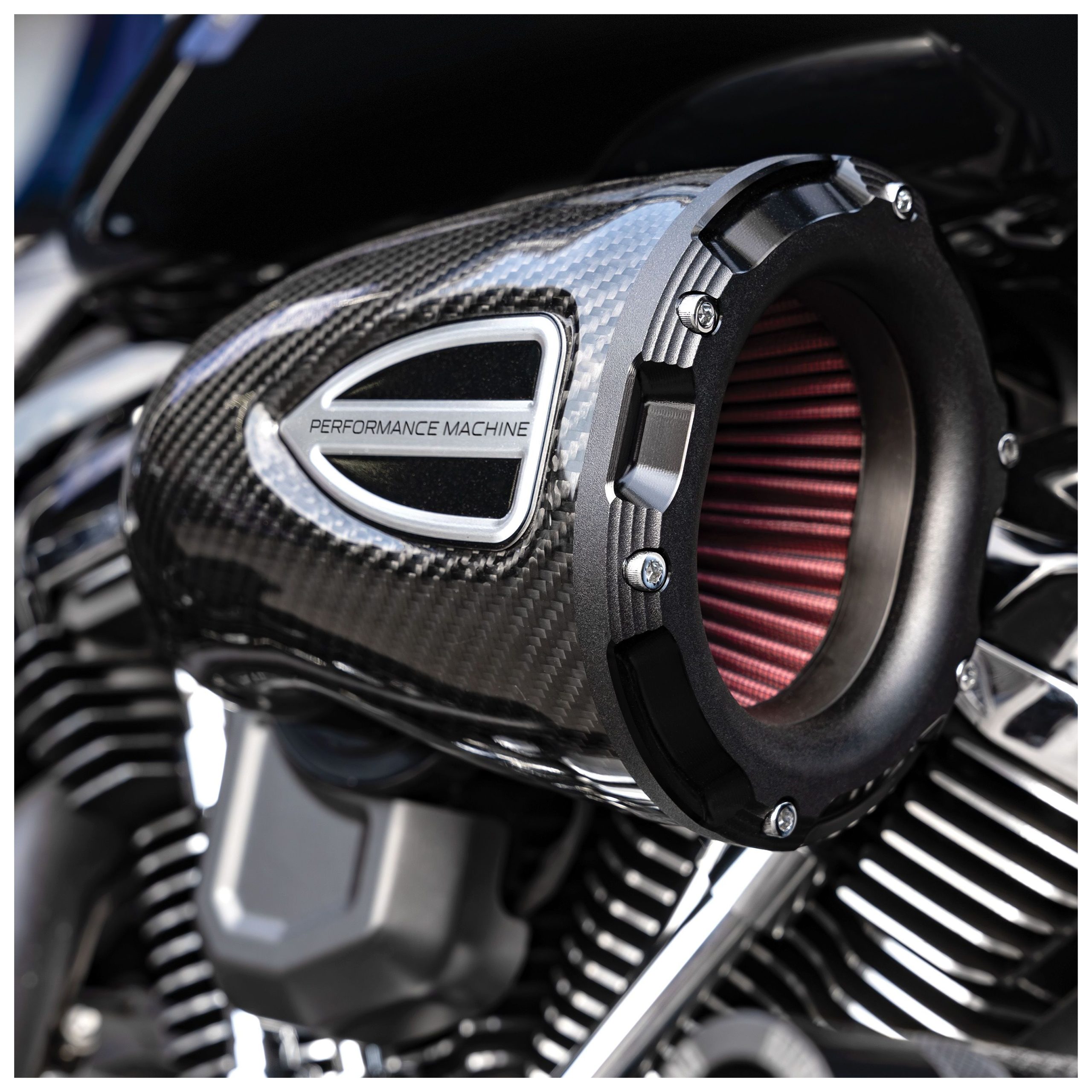 Performance Machine C4 Carbon Air Cleaner For Harley Touring / Softail 2023-2026