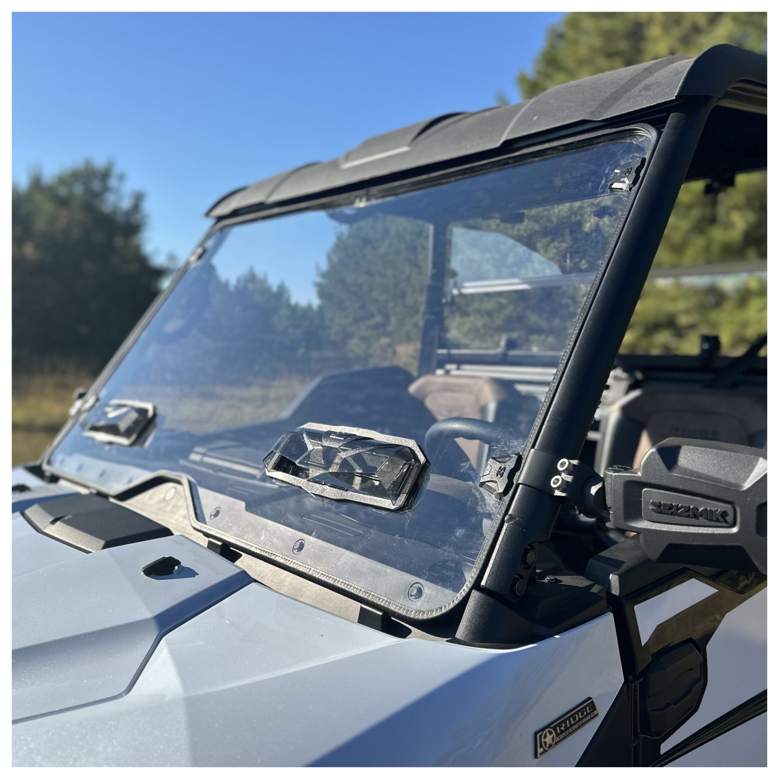 Seizmik Tool-Less Versa Vent Hard Coated Windshield Kawasaki Ridge 2024-2025