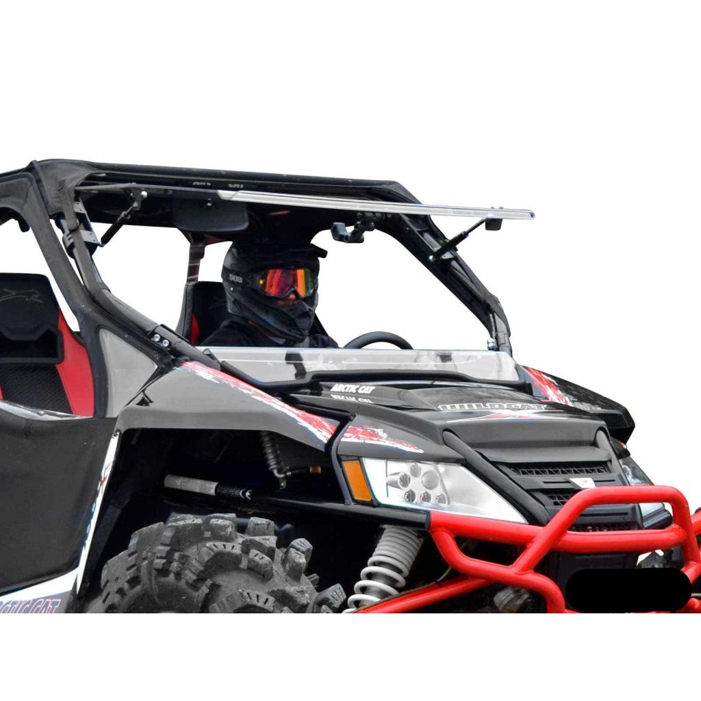 SuperATV Arctic Cat Wildcat Scratch Resistant Flip Windshield