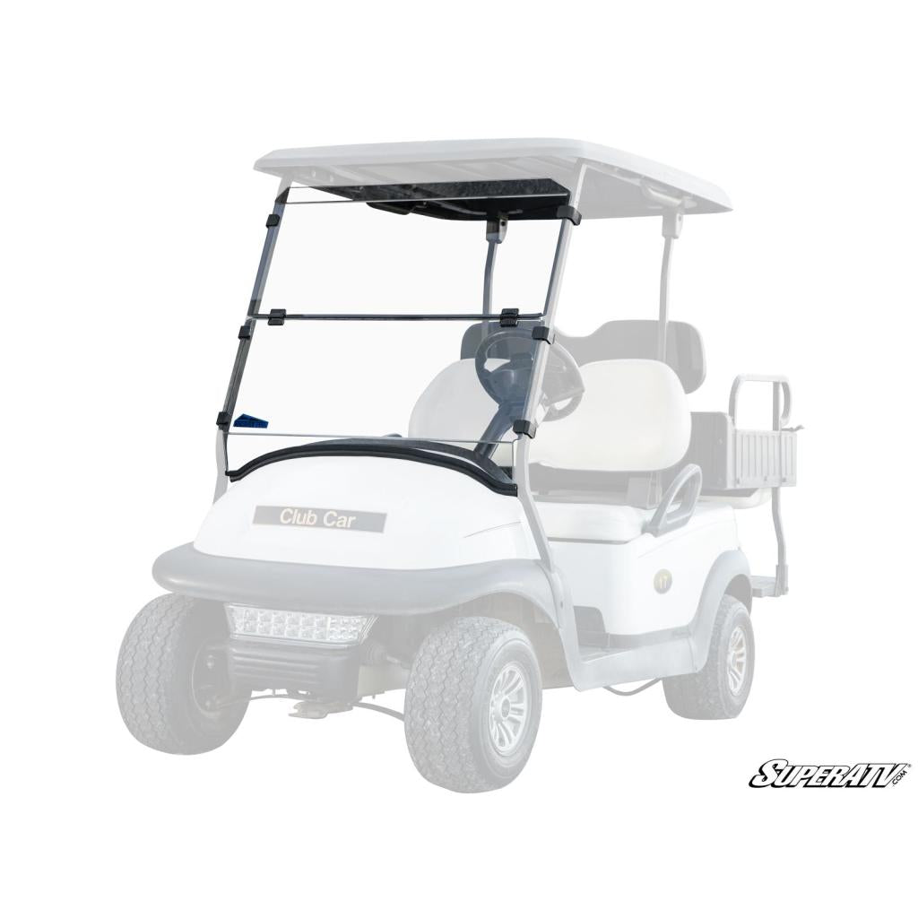 SuperATV Corsa Blue Club Car Precedent Flip Down Windshield