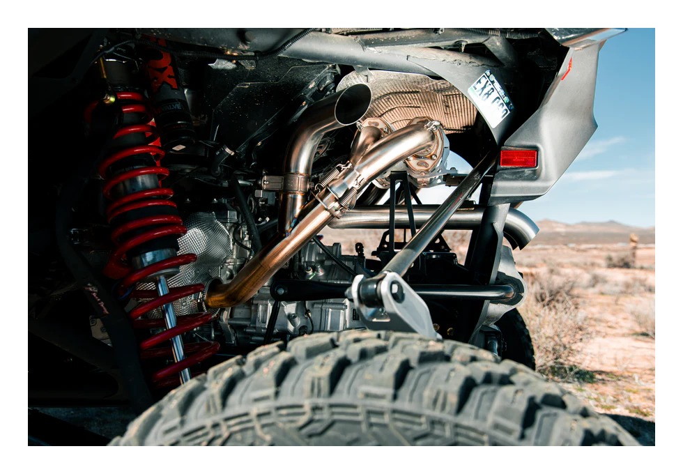 Trinity Racing Sidepiece Valved Header Can-Am Maverick R 2024-2026