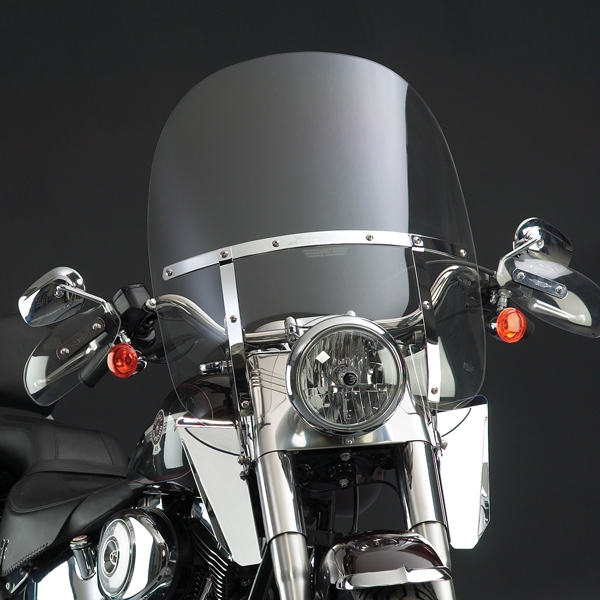 Harley Davidson FLST Heritage Softail (2006) (With Light Bar Installed) Windscreen Clear 2-Up Switch Blade By National Cycle