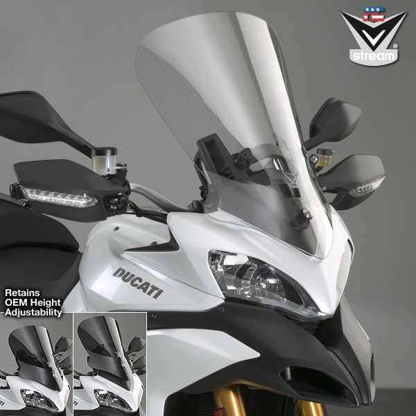 Ducati Multistrada 1200 / S 2010-2012 Windscreen Clear Tall Touring V-Stream by National Cycle