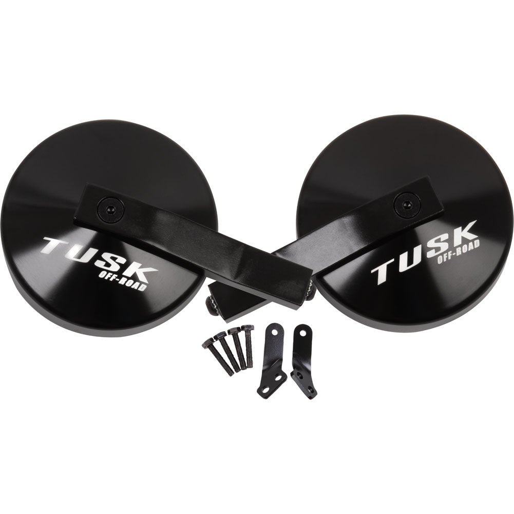 Tusk Alloy UTV Mirror Kit w/A-Pillar Mounts Polaris GENERAL 1000 Delux