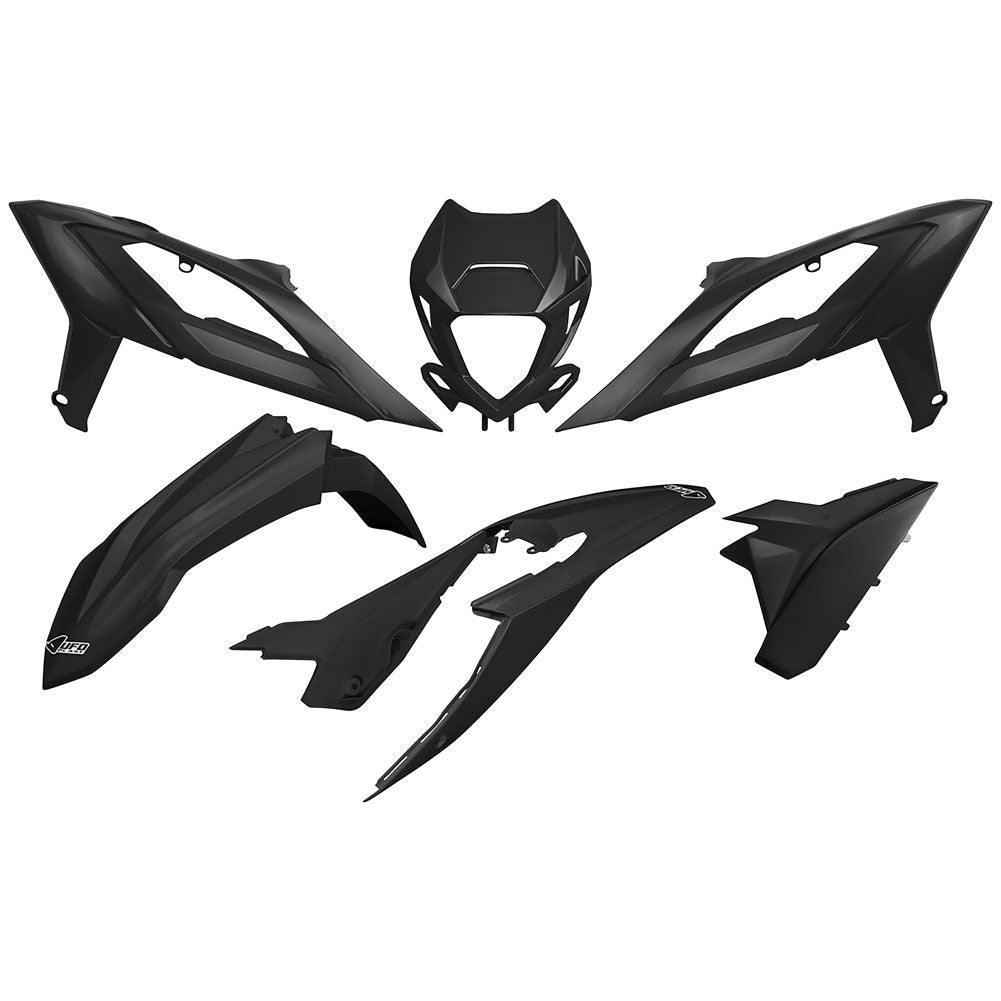 UFO Complete Plastic Kit Black – Fits: Beta 125 RR 2023–2024