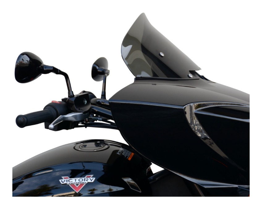 Wind Vest Gun Smoke Windshield For Victory Cross Country / Magnum 2010-2017