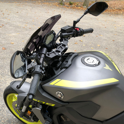 Woodcraft Yamaha FZ-09 / MT-09 18-23 Clip-On Riser Set w/Long Black Bars