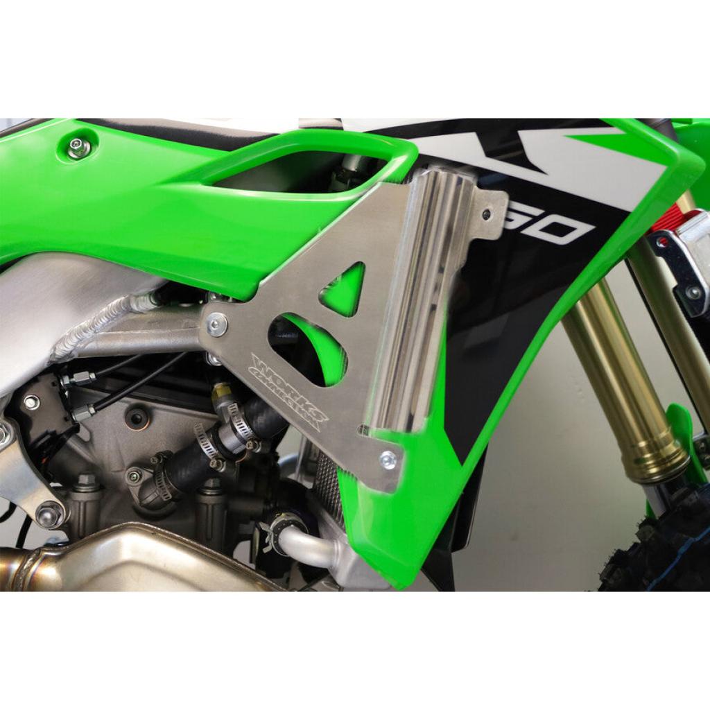 Works Connection Radiator Braces Kawasaki 2024+ KX450 | 18-301